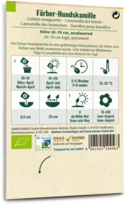Bio Wildblume Färber-Hundskamille 5 Bio Wildblume Färber-Hundskamille -Deutschland Gartenbedarf Verkäufe 2024 samen maier bio wildblume faerber hundskamille 1670849 de