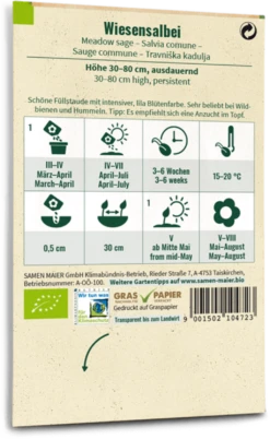 Bio Wildblume Wiesensalbei 5 Bio Wildblume Wiesensalbei -Deutschland Gartenbedarf Verkäufe 2024 samen maier bio wildblume wiesensalbei 1670855 de