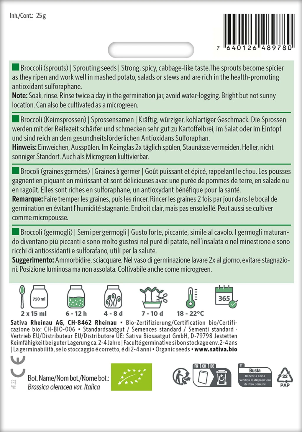 Bio Keimsprossen "Broccoli" 4 Bio Keimsprossen "Broccoli" – Bild 2