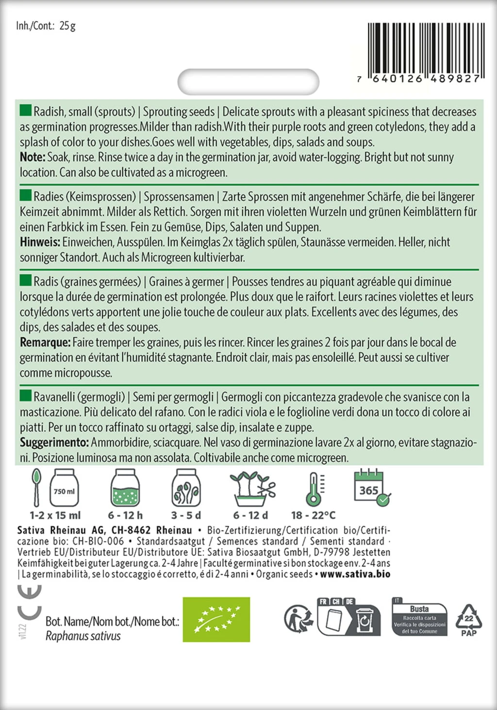 Bio Keimsprossen "Radies" 4 Bio Keimsprossen "Radies" – Bild 2