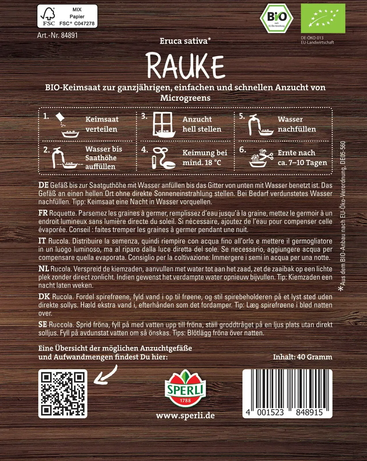 Bio Microgreen-Saat "Rauke" 4 Bio Microgreen-Saat "Rauke" – Bild 2