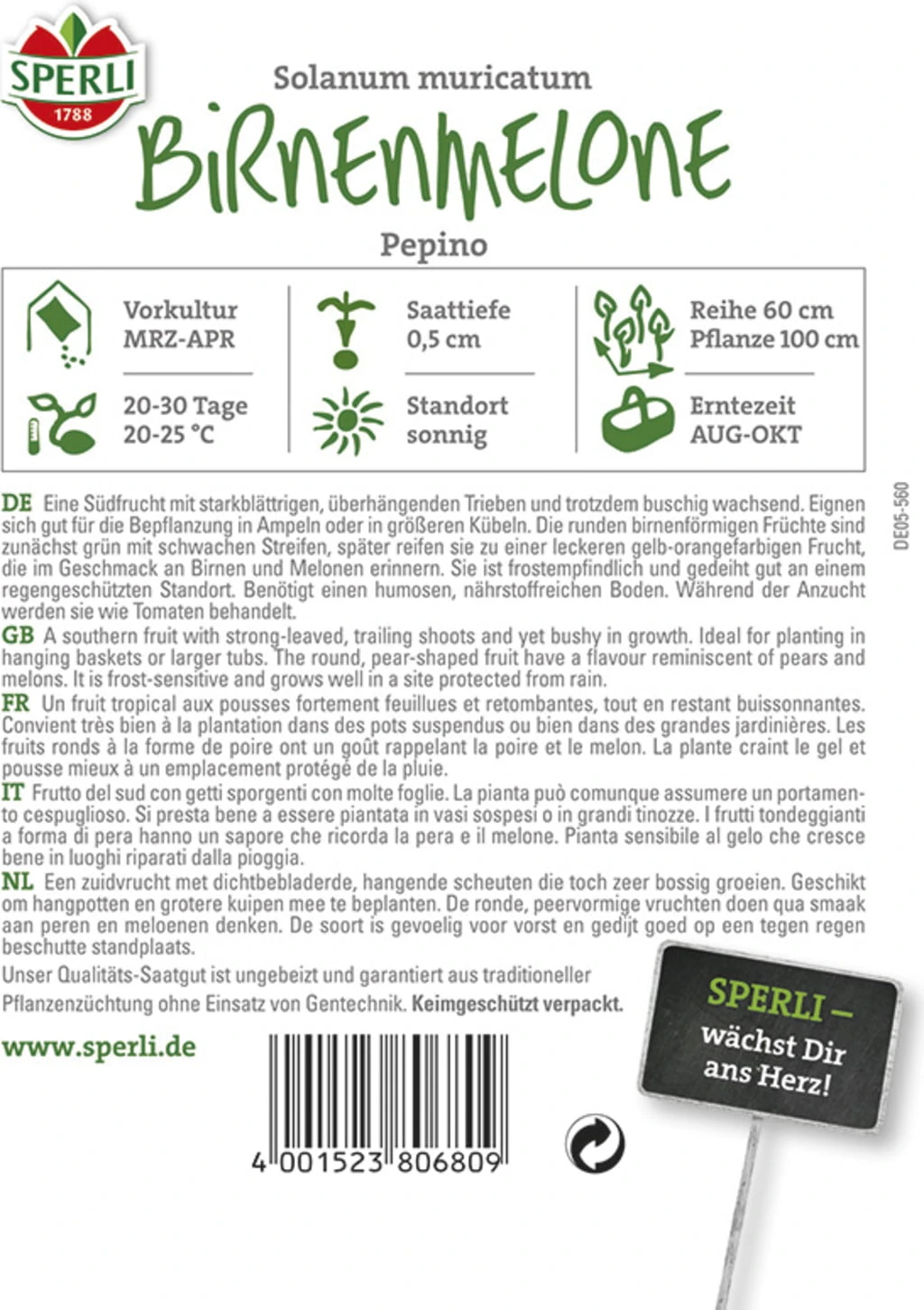 Birnenmelone "Pepino" 3 Birnenmelone "Pepino"