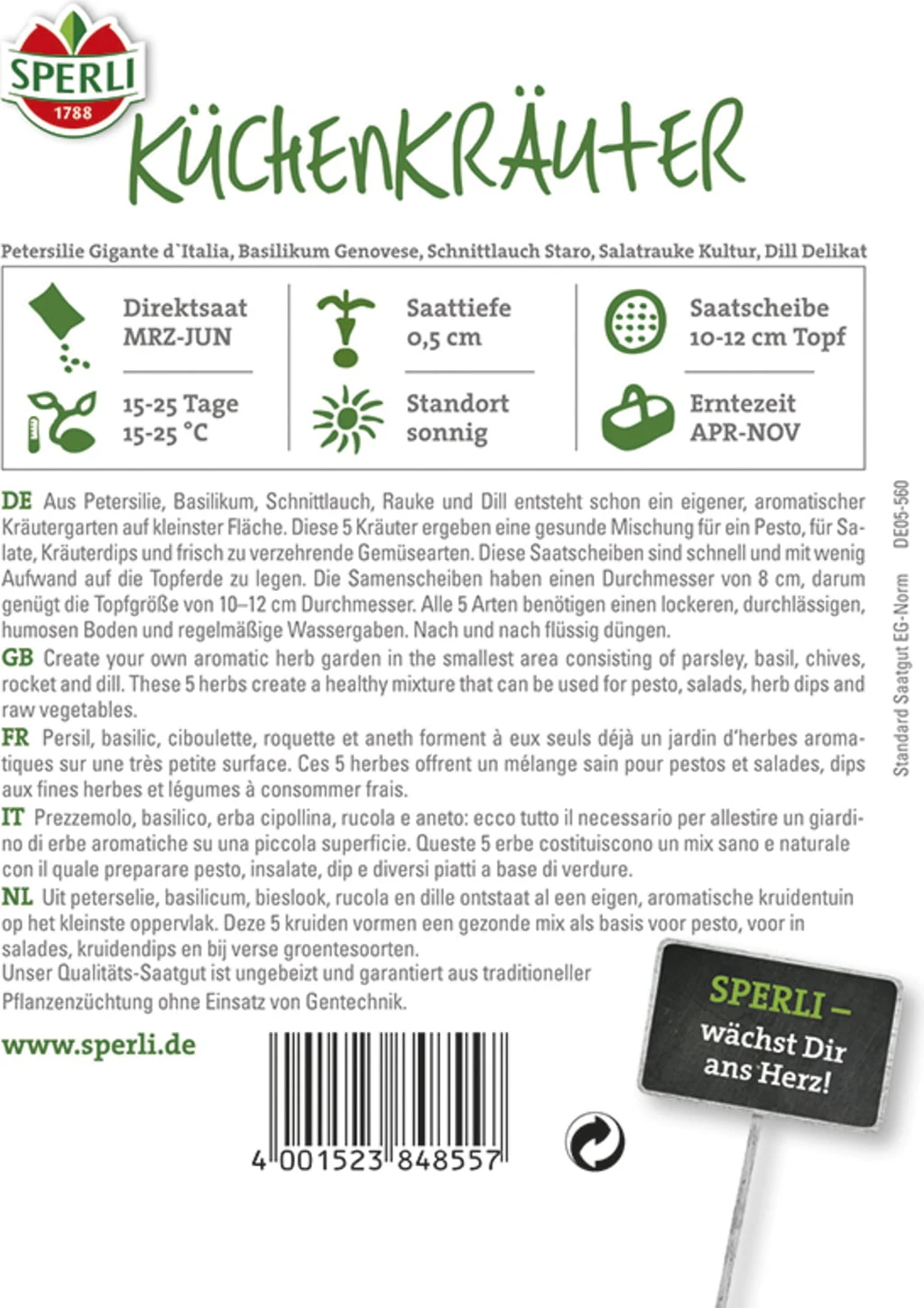 Küchenkräuter Kombination 4 Küchenkräuter Kombination – Bild 2