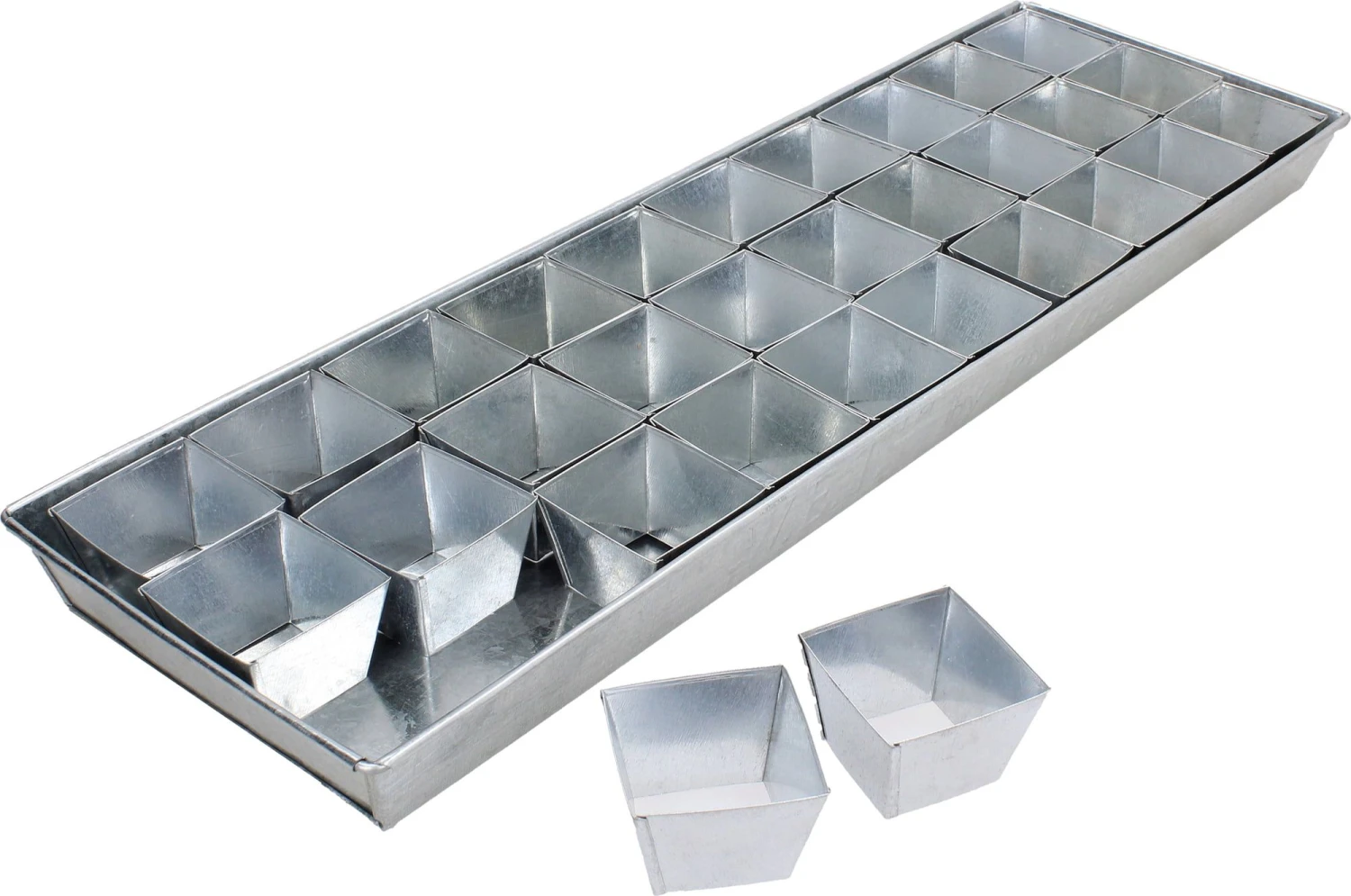 Anzuchtplatte Mit 30 Einzeltöpfen - Verzinkt 5 Anzuchtplatte Mit 30 Einzeltöpfen - Verzinkt – Bild 3