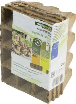 Windhager Anzucht-Töpfe 4 Cm Eckig, 48 Stück