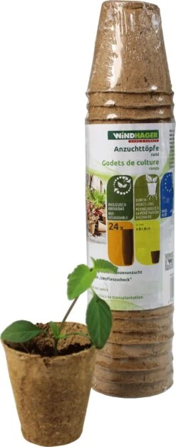 Windhager Anzucht-Töpfe 6 Cm Rund, 24 Stück